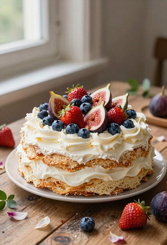 elegant layered fruit cake