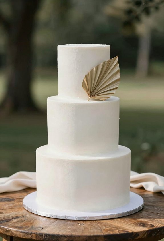 elegant matte white cake