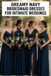 elegant navy bridesmaid attire