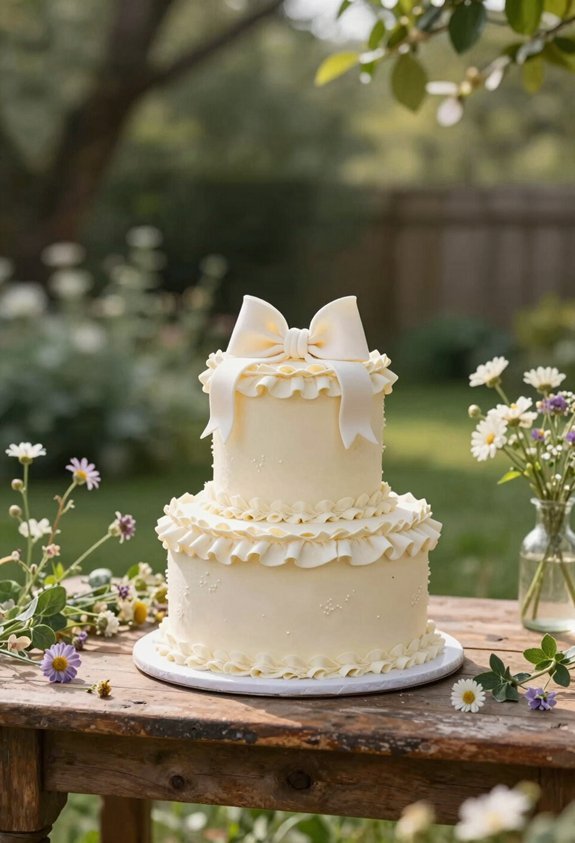 elegant pastel ruffle cake
