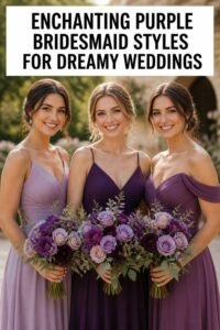 elegant purple bridesmaid dresses