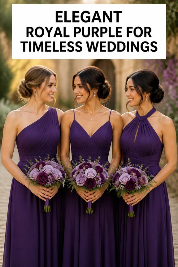elegant purple bridesmaid dresses