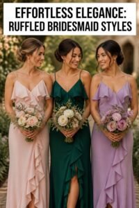 elegant ruffle bridesmaid dresses