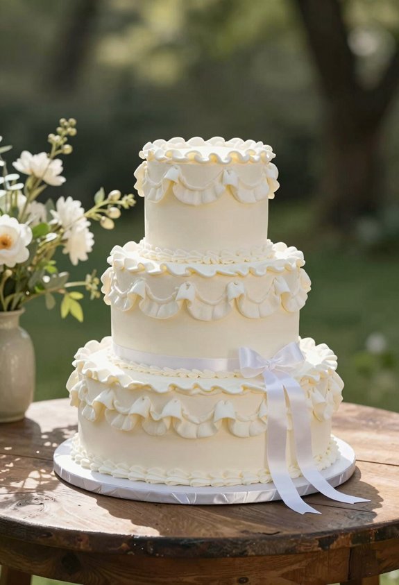 elegant ruffled satin sash