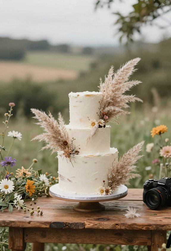 elegant rustic outdoor cake
