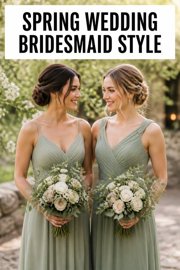elegant sage bridesmaid dresses