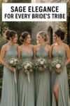elegant sage bridesmaid dresses