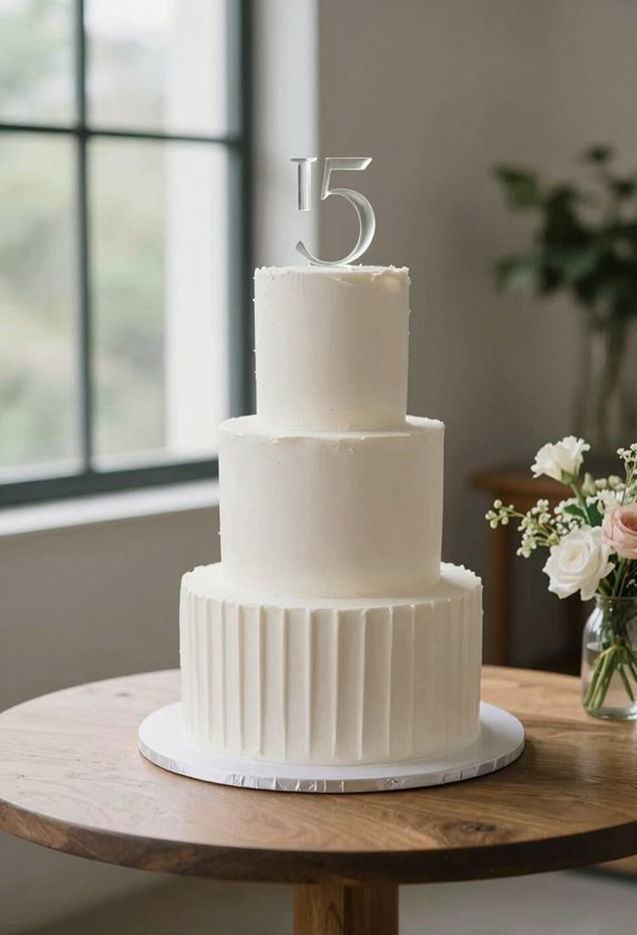 elegant textured cake topper