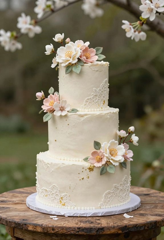 elegant warm wedding cakes