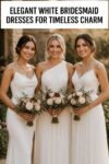 elegant white bridesmaid dresses