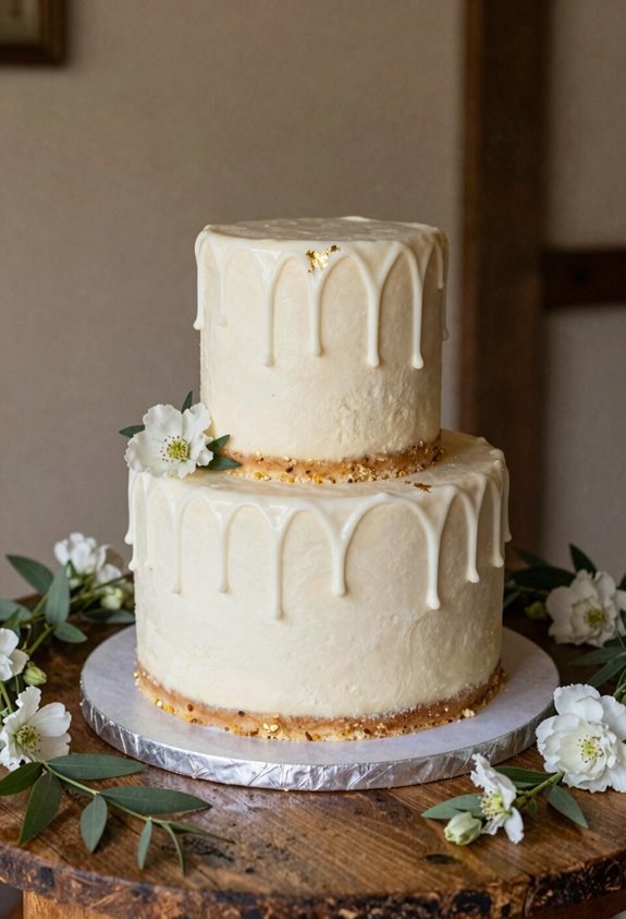 elegant white chocolate drizzle