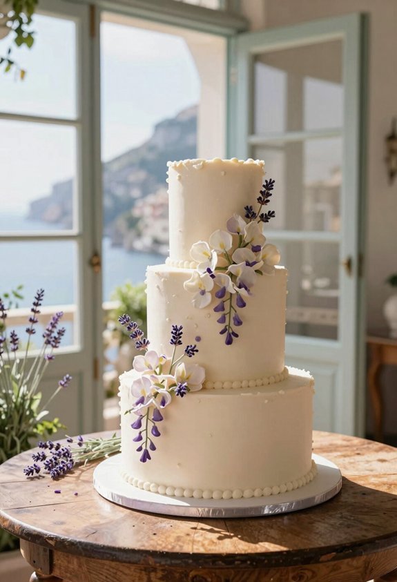 elegant wisteria cake decor