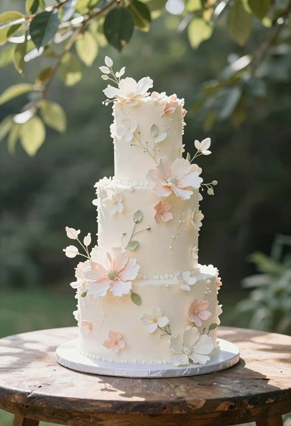 ethereal white wafer flowers