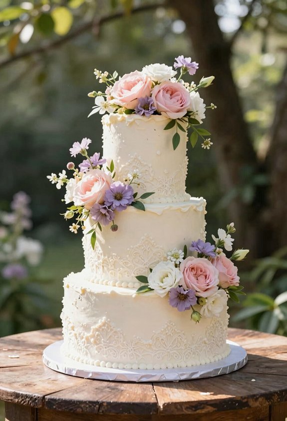 floral wedding cake designs