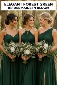 forest green bridesmaid dresses