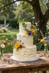 garden inspired floral cake