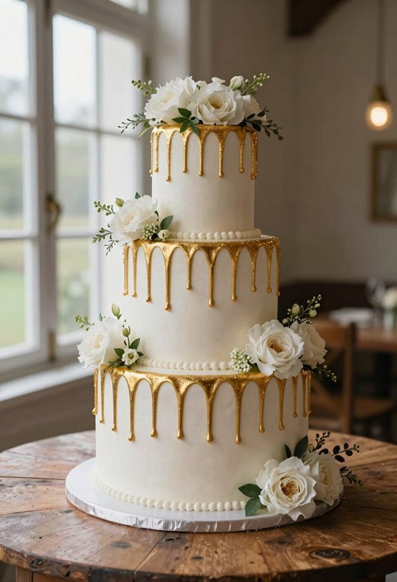 gold drip cake elegance