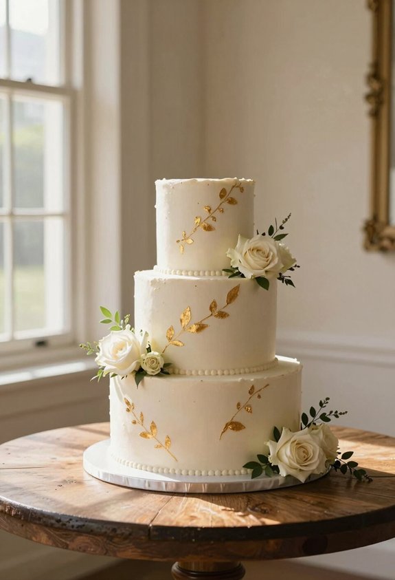 gold leaf cake elegance