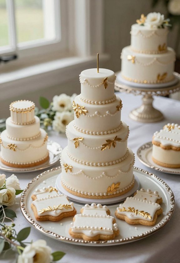 golden pearl wedding cookies