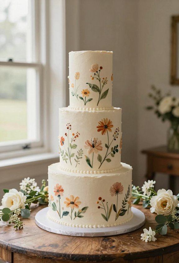 hand painted botanical elegance