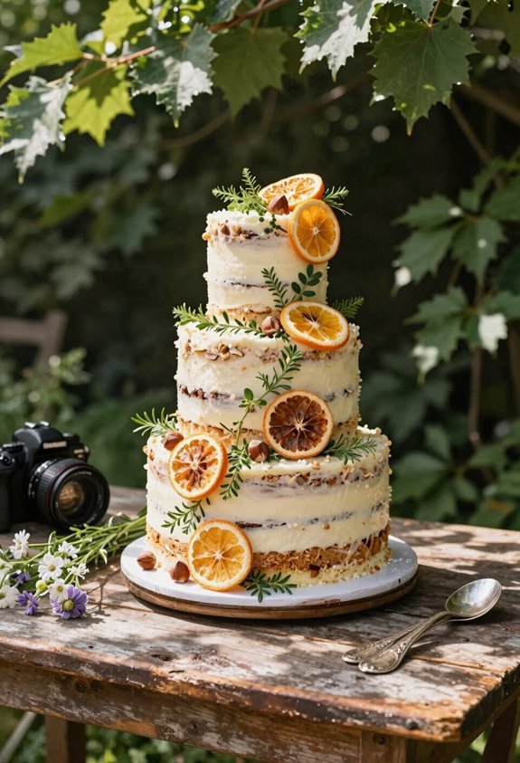 herb cascading citrus cake