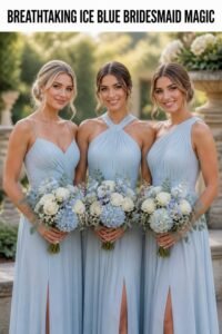 ice blue bridesmaid dresses