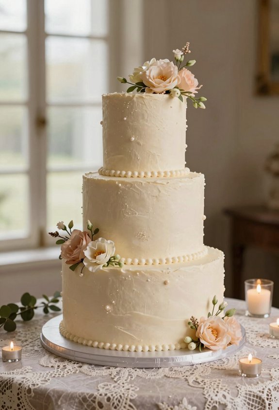 ivory pearls blush florals