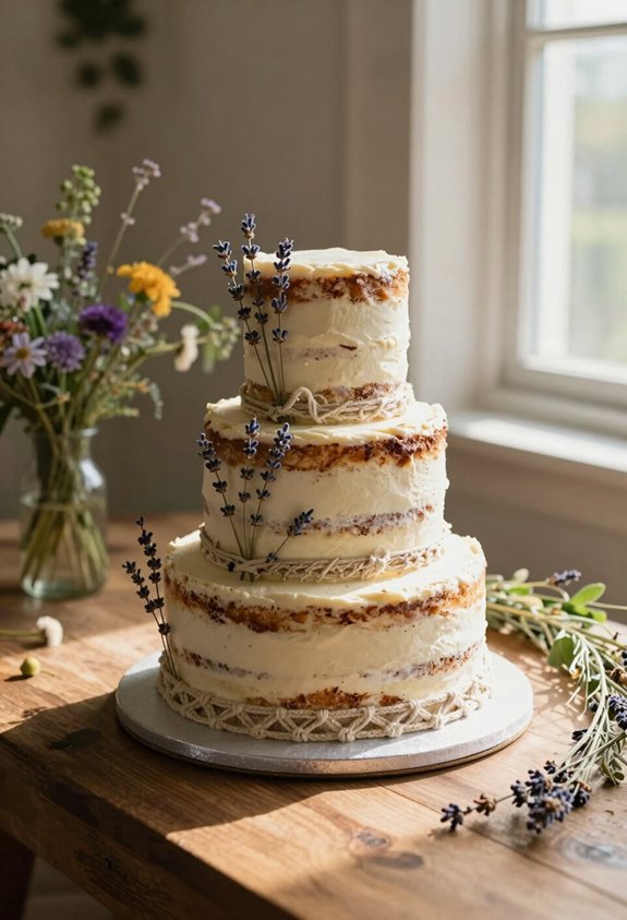 lavender buttercream macram sash