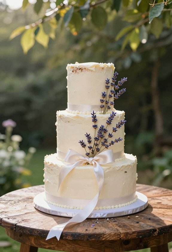 lavender infused elegant cake