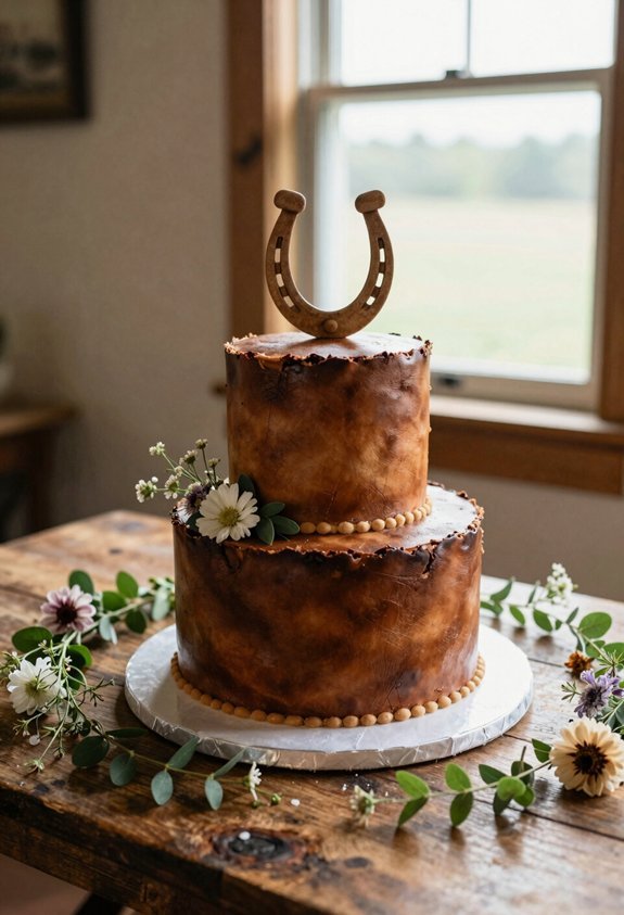 leather effect fondant cake