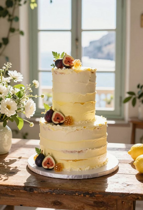 lemon ombre fig cake