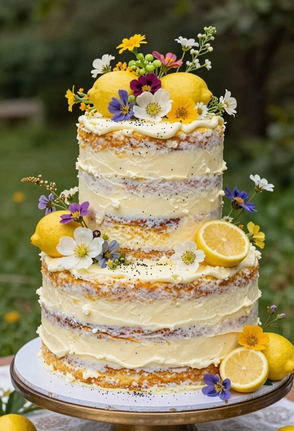 lemon poppy floral delight