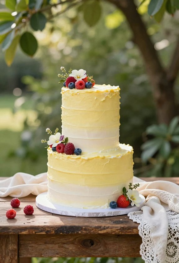 lemon yellow ombre elegance