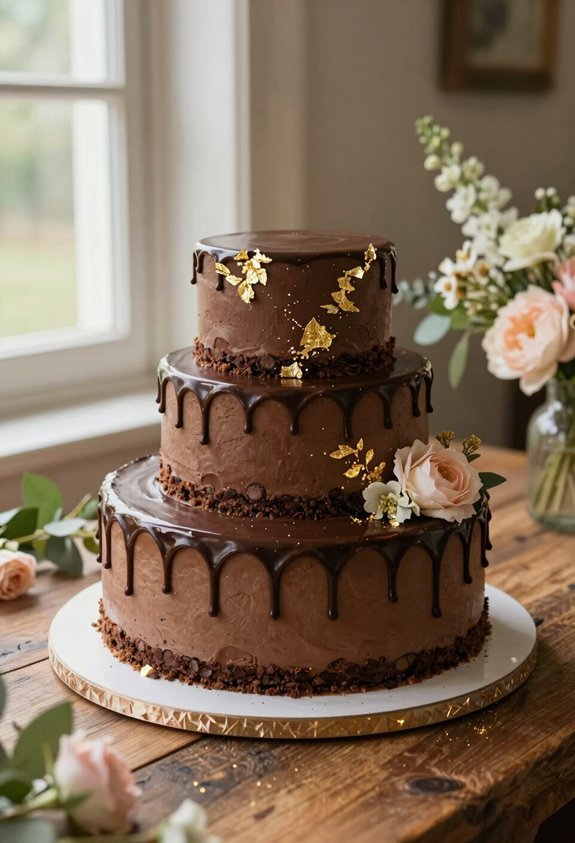 luxurious gold topped chocolate