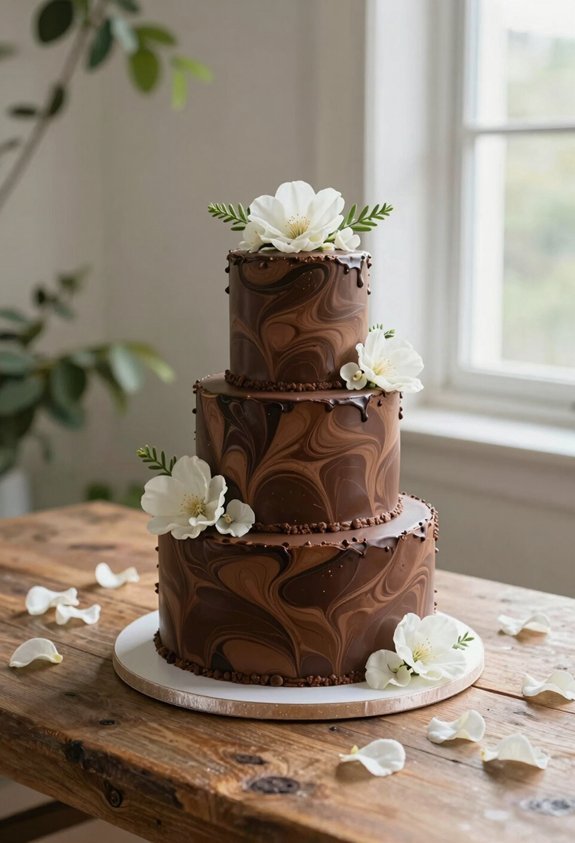 marbled cocoa vanilla elegance