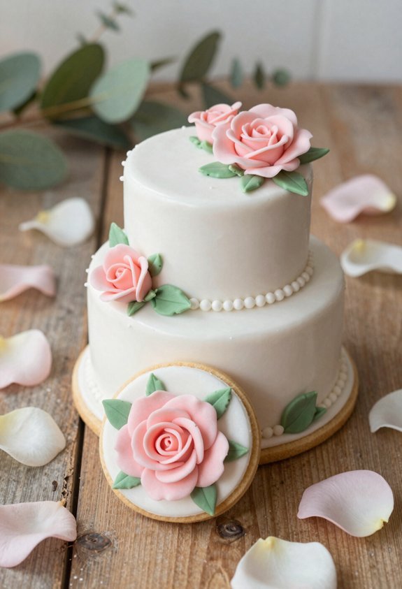 miniature wedding cake cookies