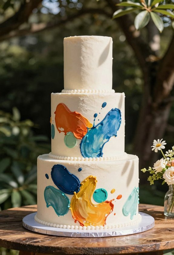 modern abstract colorful cake