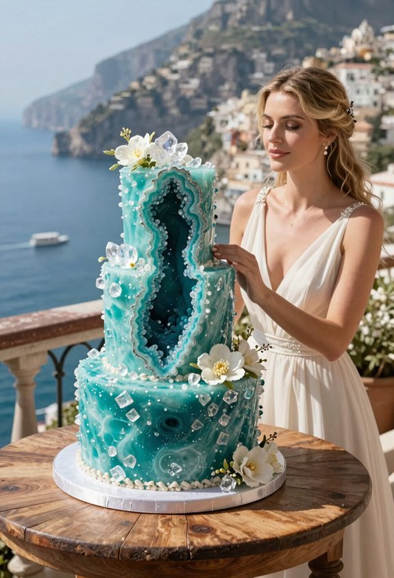 ocean inspired crystalline elegance