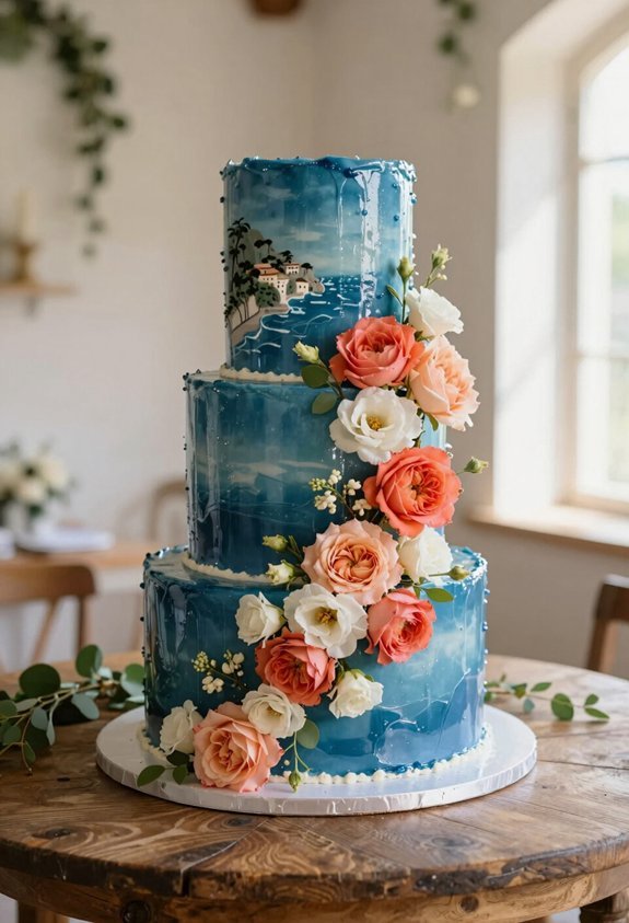 ocean inspired floral masterpiece