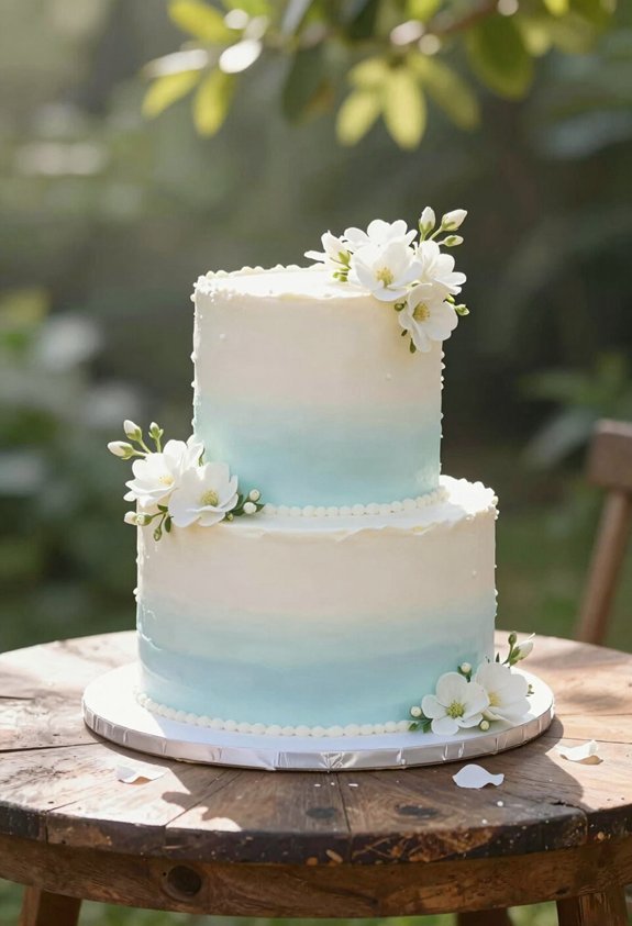 pale blue floral gradient