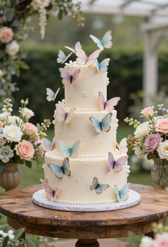 pastel butterflies pearl dust