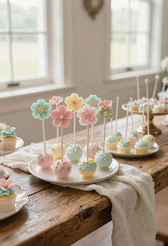 pastel floral elegant bites