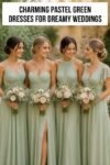 pastel green bridesmaid dresses