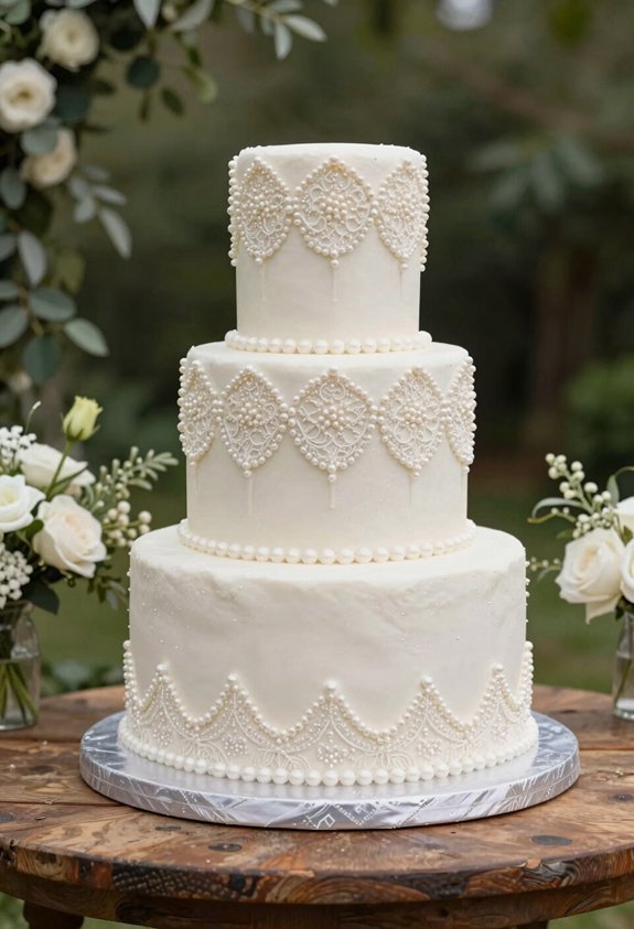 pearl shimmer lace elegance