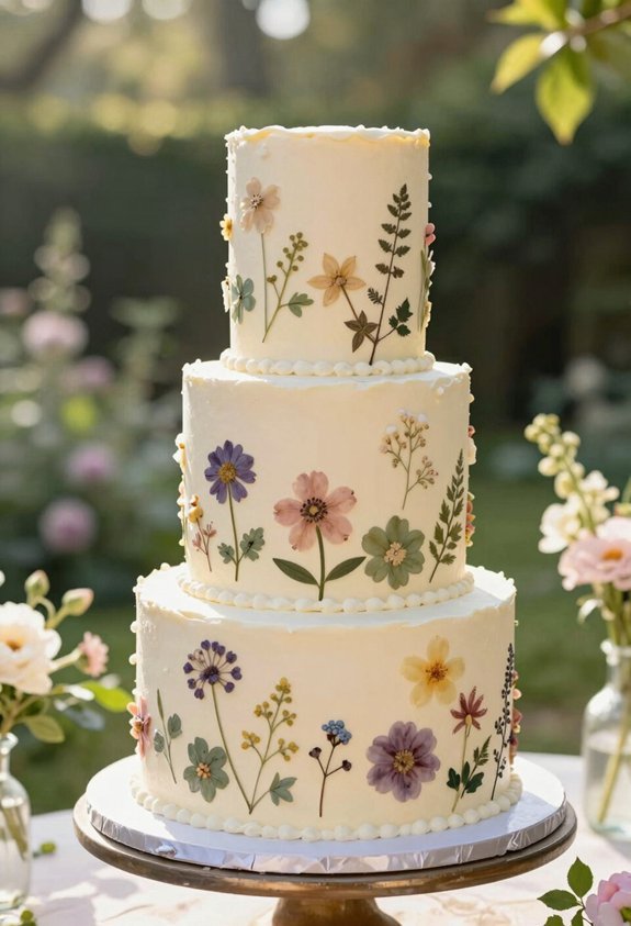 pressed botanical floral decoration