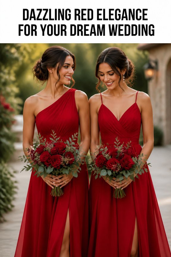 red bridesmaid dress dazzle