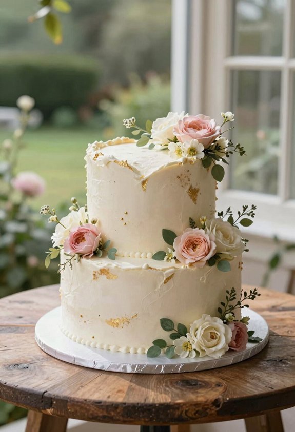 romantic heart shaped cake