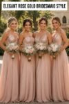 rose gold bridesmaid dresses
