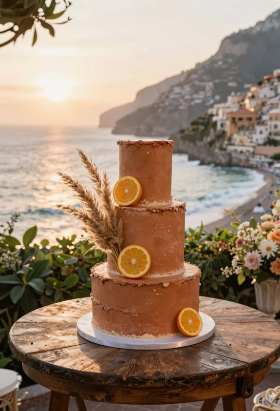 rustic earthy citrus accents
