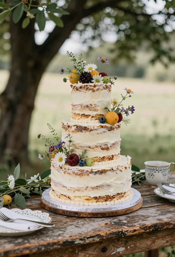 rustic italian wedding cake
